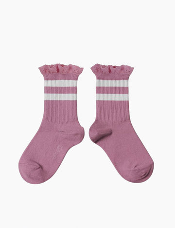 image of nicole varsity sock in rose