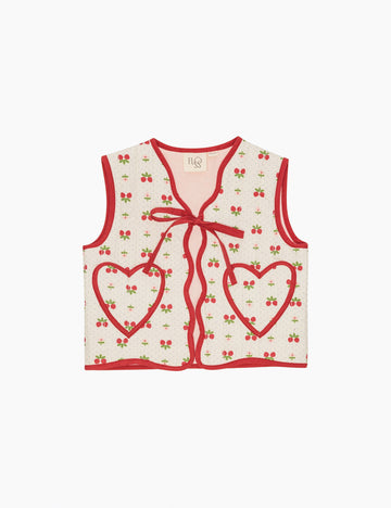 image of sofia vest in berry floral