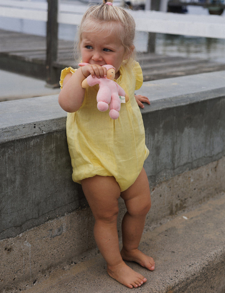 Image of Summer Jean Romper in Daffodil