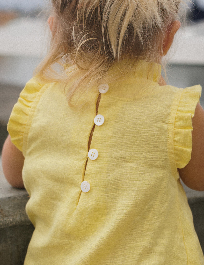 Image of Summer Jean Romper in Daffodil