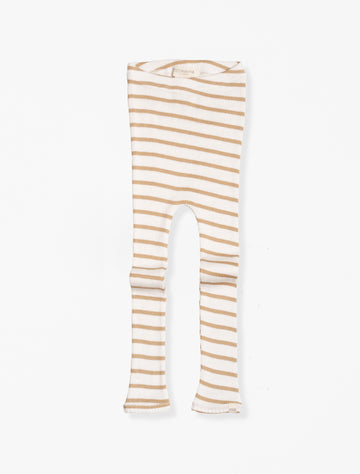 Minimalisma Bieber Silk Knit Legging in Honey Stripe flat image