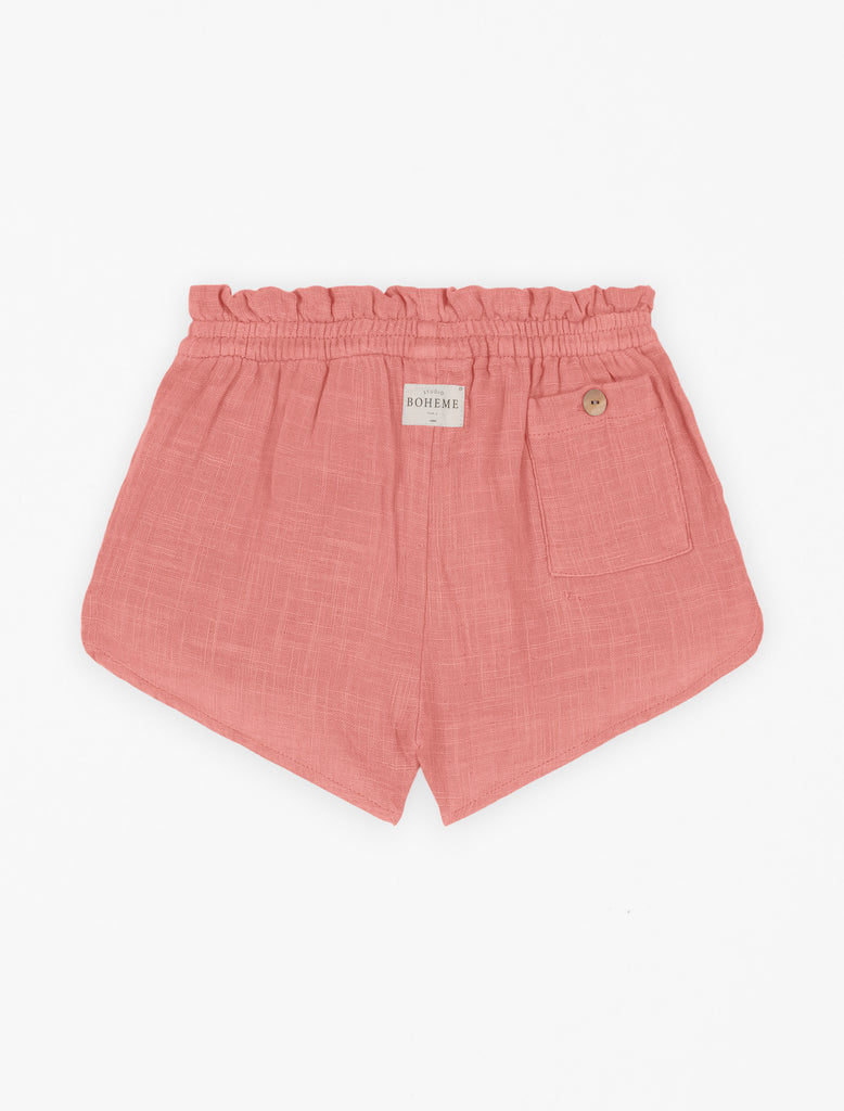 Georgette Shorts in Blush Pink flat lay image.