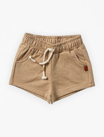 Organic Shorts in Almond flat image.