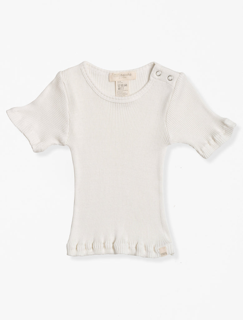 Minimalisma Silk Knit Top in Cream flat image